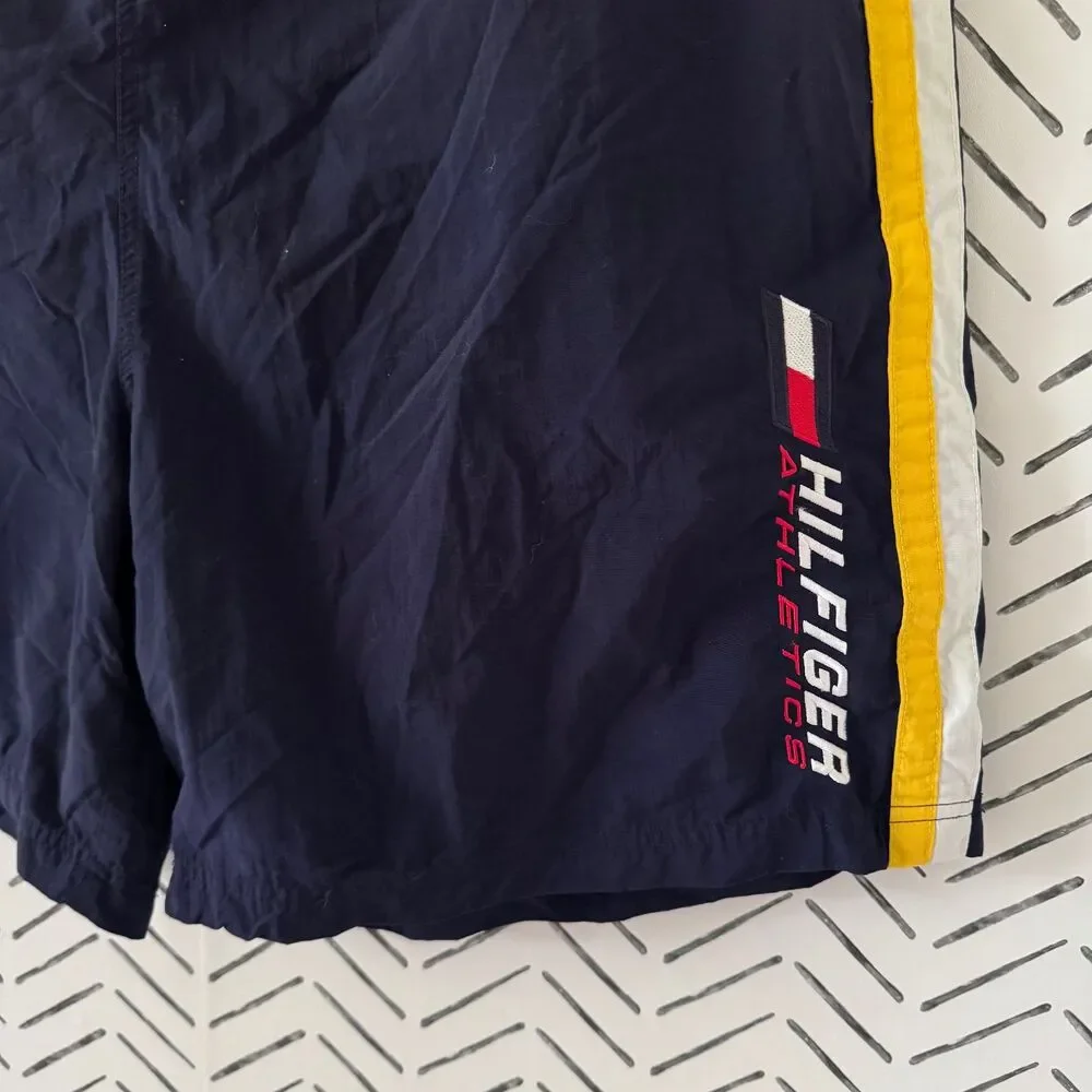 Vintage Y2K Hilfiger Athletics Blue Swim Trunks Lined Size XL Preppy‎